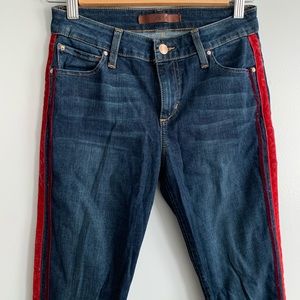 Joe’s Jeans with red detail